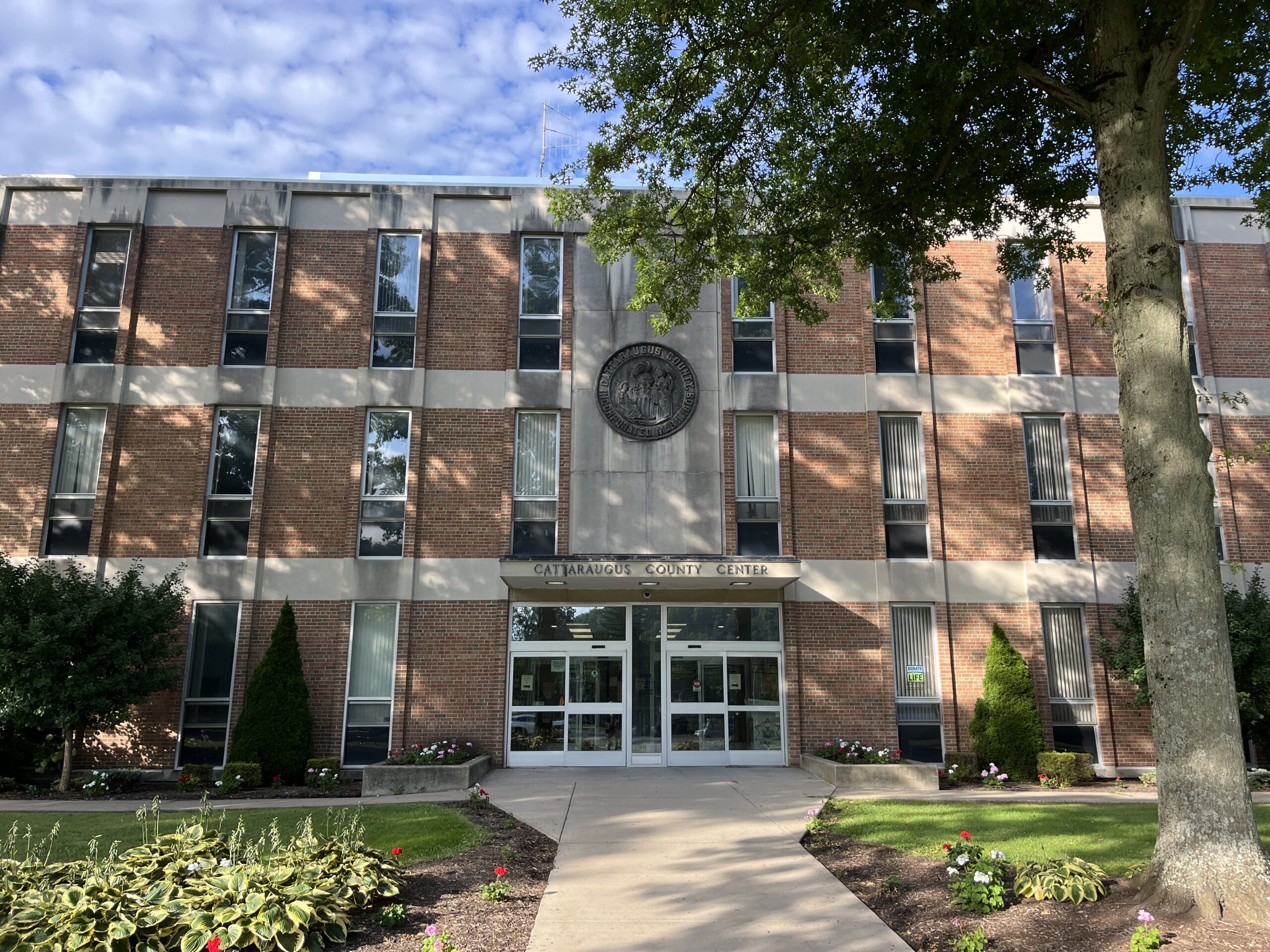 (Rick Miller/Olean Star) For a second time in six weeks, a water leak has forced the temporary closing of the Cattaraugus County Center in Little Valley on Monday. County legislators agreed Wednesday to pay up to $25,000 to remedy the damage and dry out the affected section of the building.