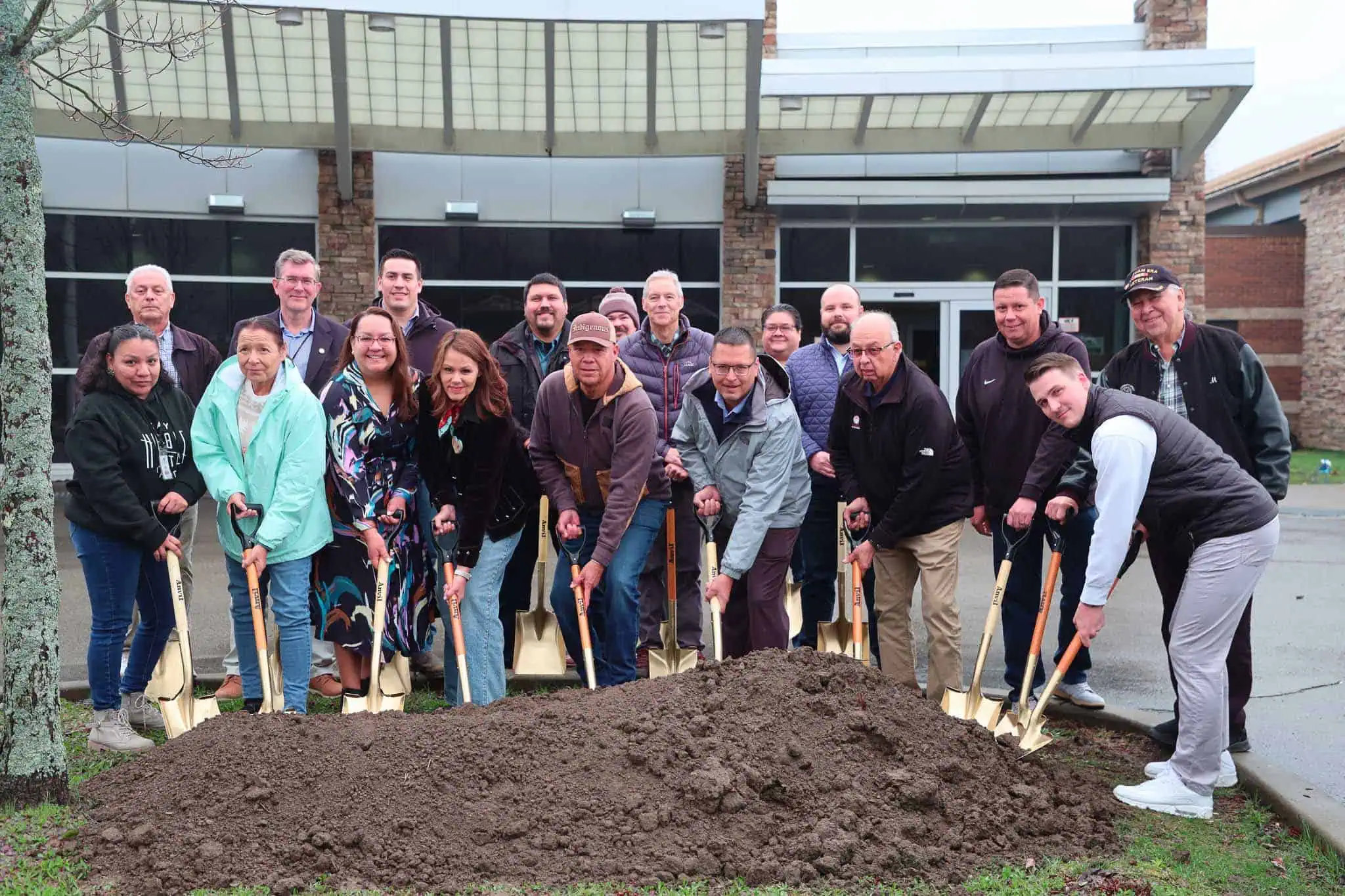 (Seneca Media & Communications) Seneca Nation officials, including President J. Conrad Seneca, participated in groundbreaking ceremonies Friday at the Lionel R. John Health Center Improvement Project In Salamanca on the Allegany Territory.
