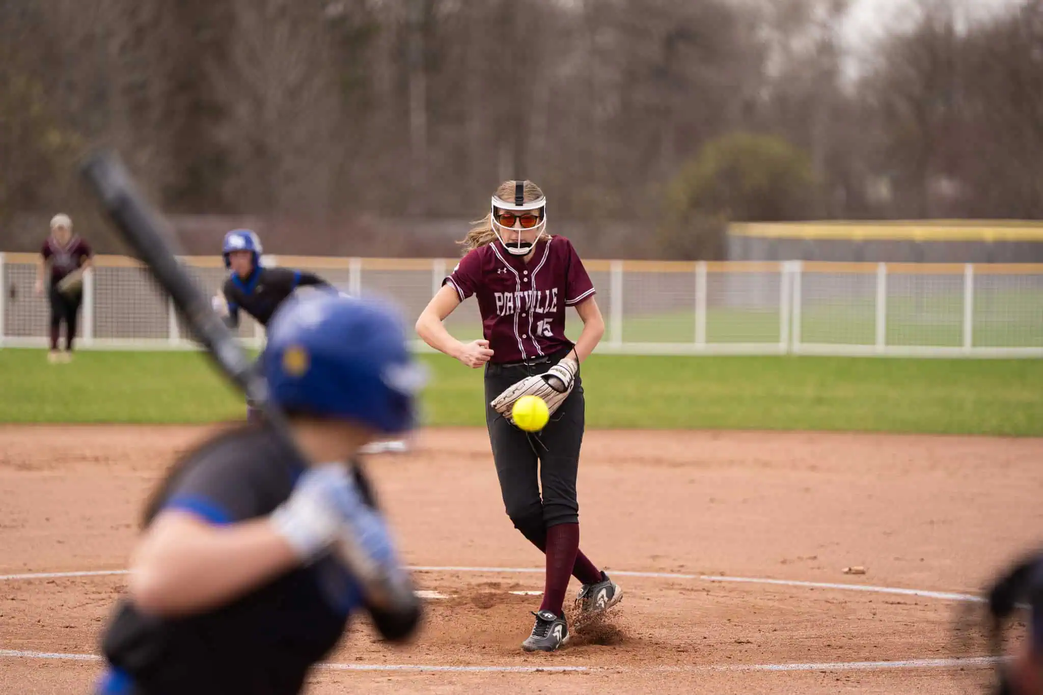 Portville's Ella Warters sends a pitch down the pipe during the Panthers' 6-4 over Cuba-Rushford. Warters ended with 13 strikeouts in the win. | Photo by Hunter O. Lyle