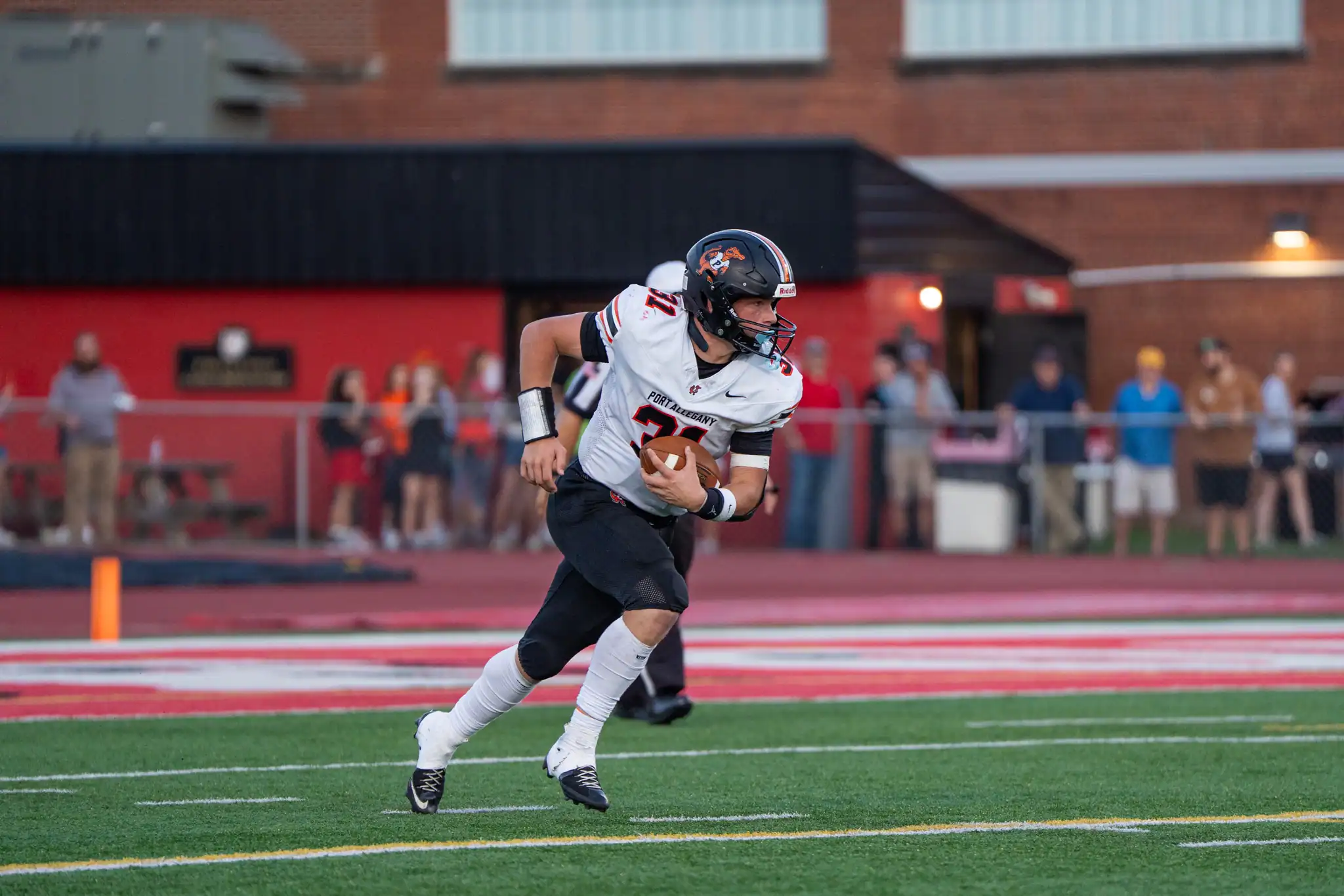 Entering his senior season, Aidan Bliss led Port Allegany to a 70-33 victory over Bradford with four touchdowns and 230 all-purpose yards. | Photo by Hunter O. Lyle