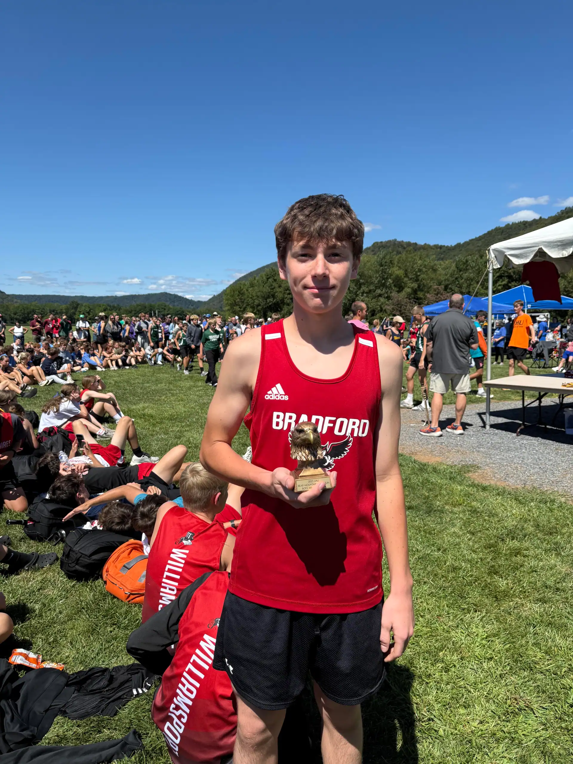 Racing at Lock Haven this past weekend, eighth grader Charlie Vinelli set the school record for the two-mile course, claiming first in the middle school heat. | Photo submitted