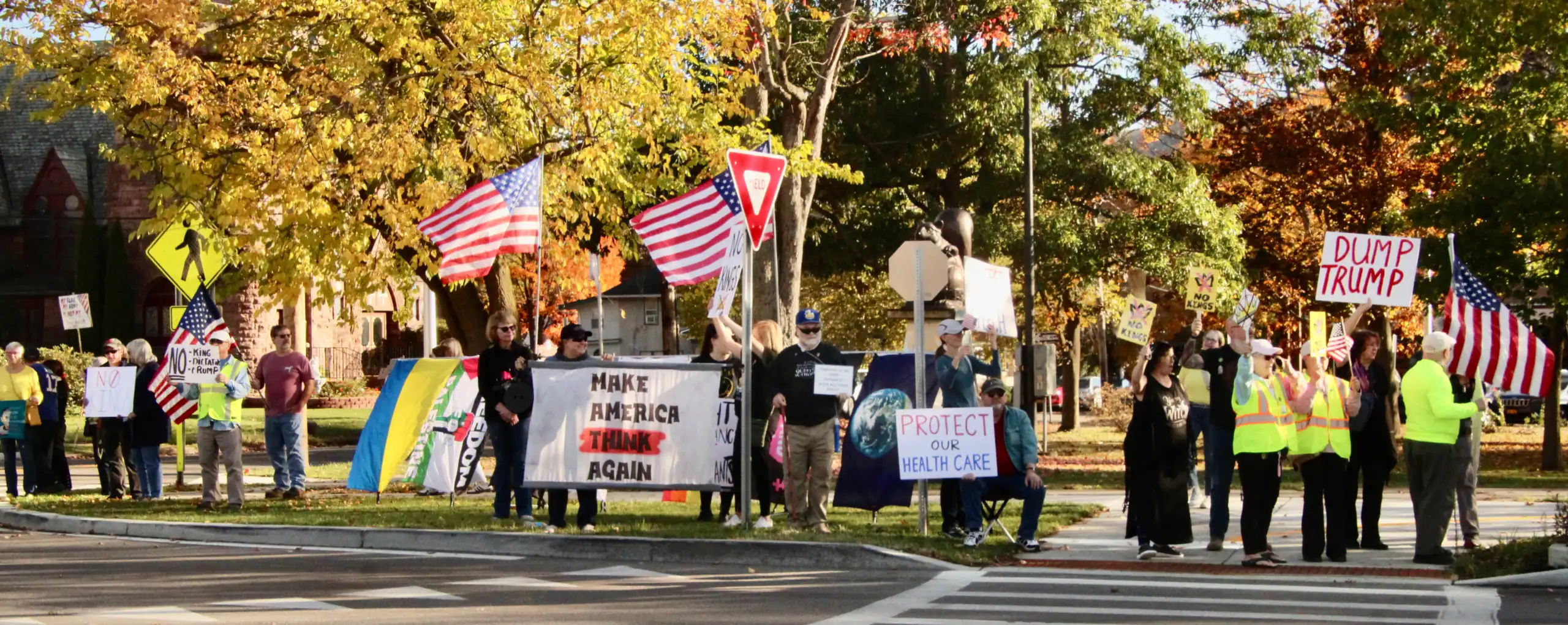 (Rick Miller/Olean Star) There were more than 600 participants in Saturday's No Kings 2.0 Rally. They were part of 7 million people in 2,000 No Kings demonstrations across the country.