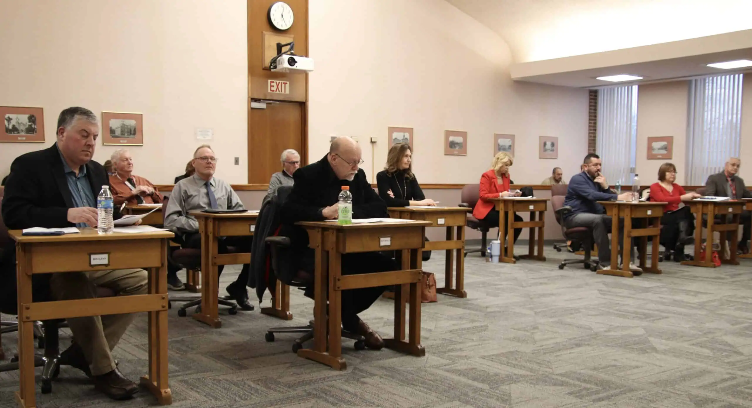 (Rick Miller/Olean Star) Cattaraugus County lawmakers held one of their quickest meetings ever on Wednesday — six minutes from beginning to end — including the Pledge to the Flag and prayer.