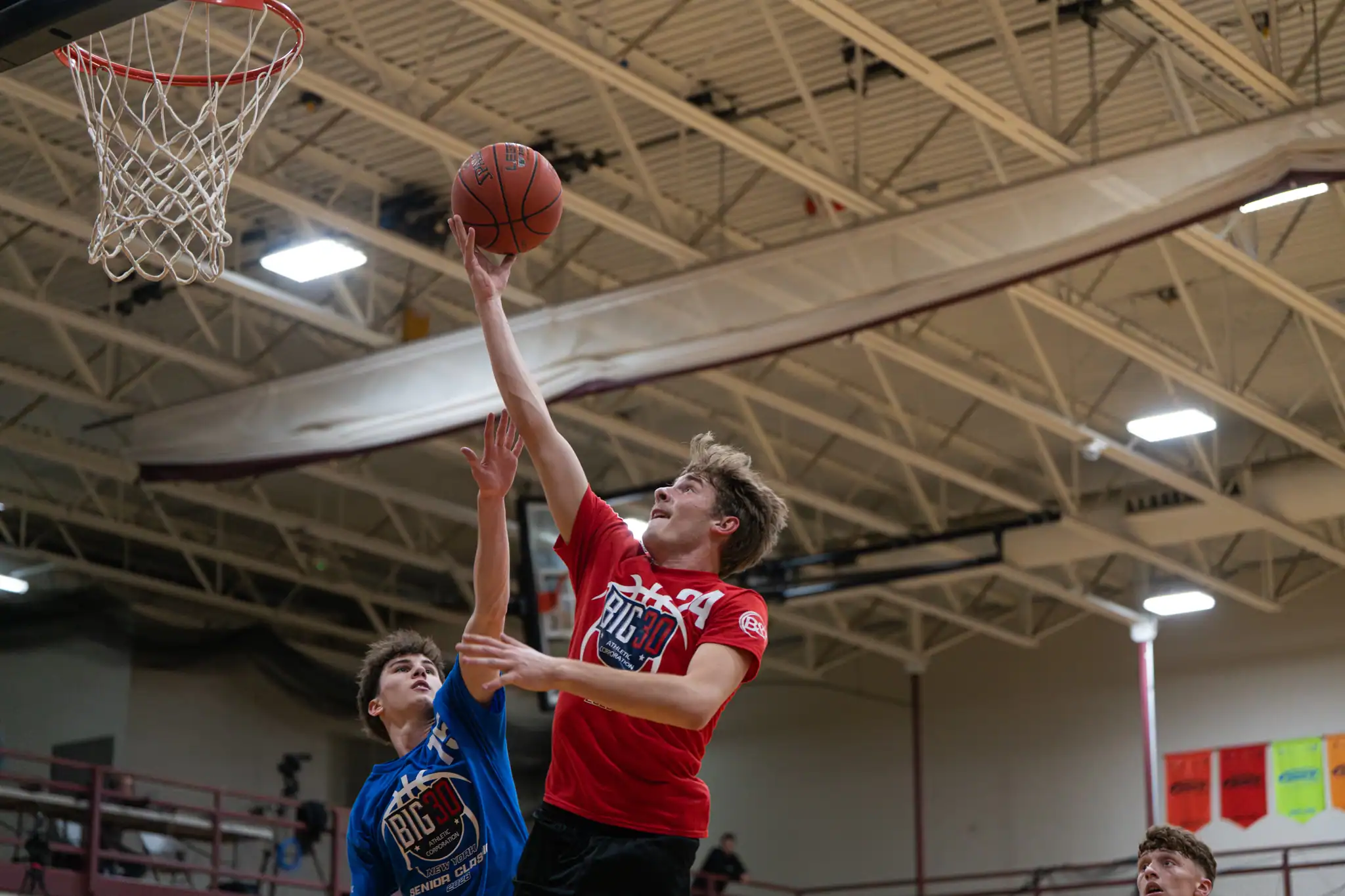Port Allegany's Isac Amell glides past a defender on his way to the rim during Pennsylvania's win over New York in the tenth annual Big 30 Senior Classic. | Photo by Hunter O. Lyle