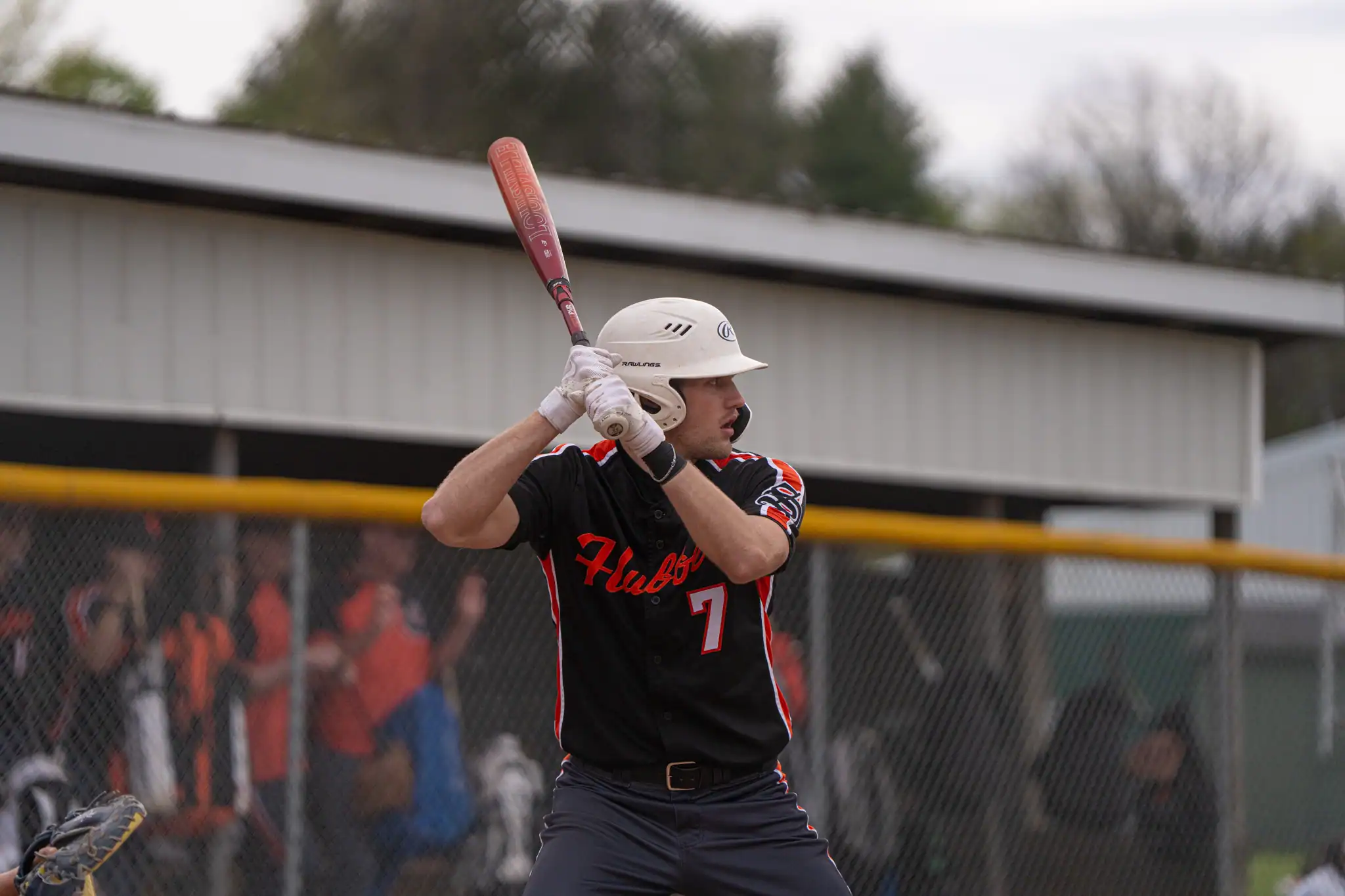 Colin Riekofsky at the plate in the bottom of the eighth during the Hubbers' win over Otto-Eldred. Along with being celebrated on Senior Night, Riekofsky also reached a career milestone and sealed Smethport's playoff berth throughout the win. | Photo by Hunter O. Lyle